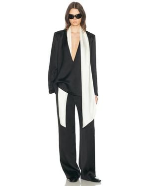 Helsa Popover With Attached Scarf - Black