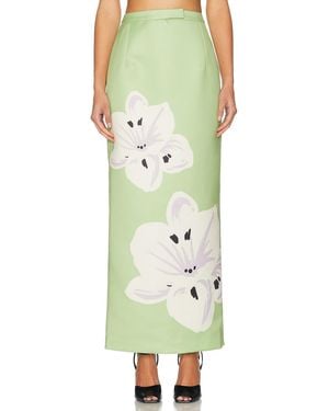 LEO LIN Clementine Maxi Skirt - Green