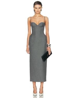 Magda Butrym Bustier Midi Dress - Gray