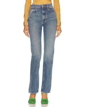 GRLFRND Harlow High Rise Slim Boot With Slit - Blue