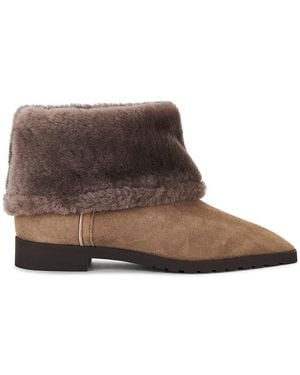 TOTEME Fold-Down Shearling Boot - Brown