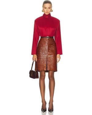 Saint Laurent Long Sleeve Top - Red