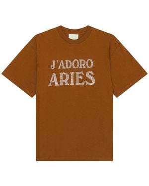 Aries Jadoro Diamante Tee - Brown
