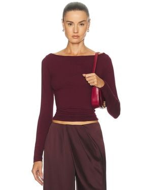 Kye For Fwrd Bateau Long Sleeve Top - Red