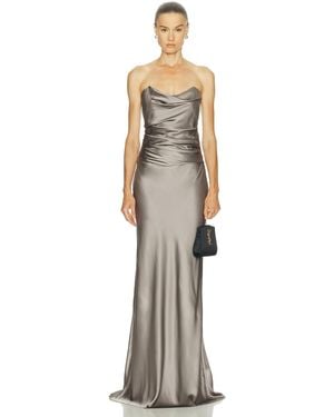 The Sei Cowl Bustier Gown - White