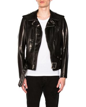 Schott Nyc Pebbled Moto Jacket - Black
