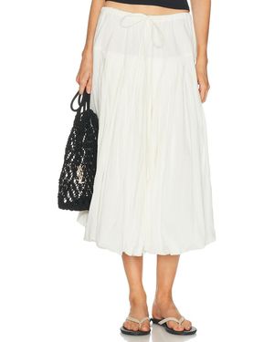 Chan Luu Bubble Midi Skirt - White