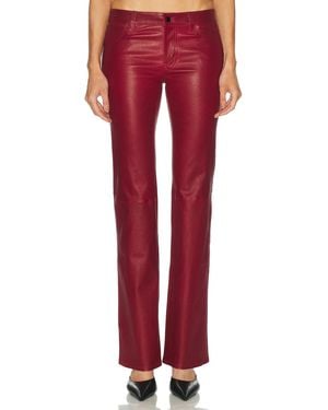 FRAME X Alexandra Leclerc The Leather Rouge Pant - Red