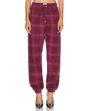 The Attico Check Long Pant - Red