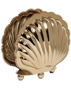 The Favorites Cap Ferrat Fan Shell Napkin Holder - Metallic