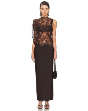 Christopher Esber Mahara Floating Lace Column Dress - Multicolor
