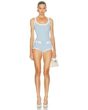 retroféte Jacquette Romper - Blue