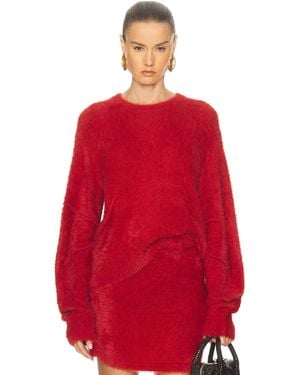 Helmut Lang Eyelash Crewneck Sweater - Red