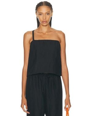 Deiji Studios Button Strap Top - Black