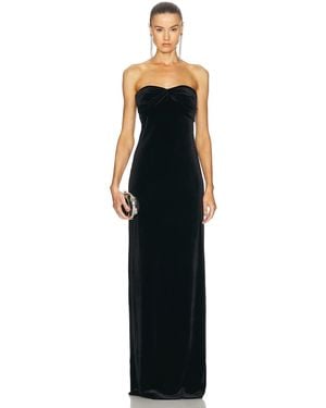 SER.O.YA Noela Velvet Gown - Black