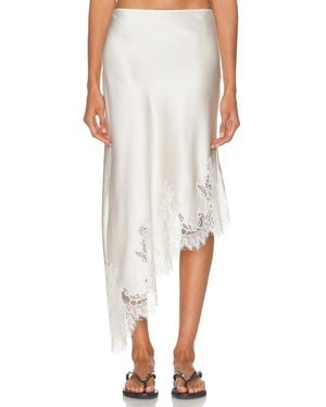 SRG Romy Silk Skirt - White