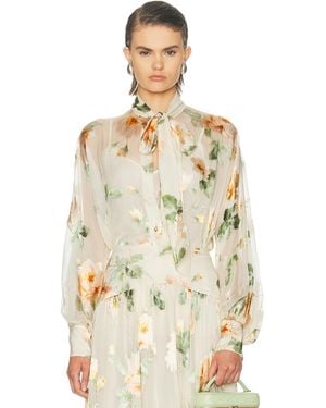 Zimmermann Carousel Burnout Blouse - Natural