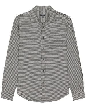 Club Monaco Lightweight Houndstooth Flannel Shirt - Gray