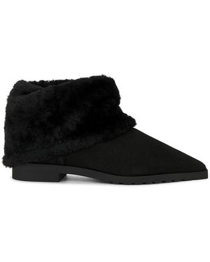 TOTEME Fold-Down Shearling Boot - Black