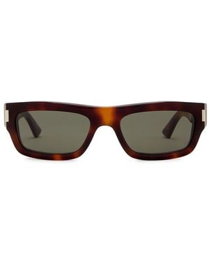 Saint Laurent Rectangular Sunglasses - Brown