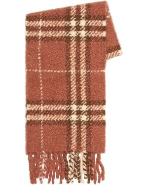Burberry Giant Check Boucle Scarf - Pink