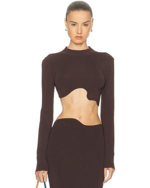 Christopher Esber Maparadita Long Sleeve Top - Brown