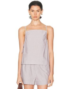 Deiji Studios Gathered Strap Top - Purple