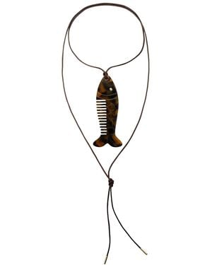 Eliou Trout Comb Necklace - Brown