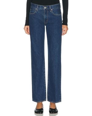 SLVRLAKE Denim Chloe Low Rise Straight Leg - Blue