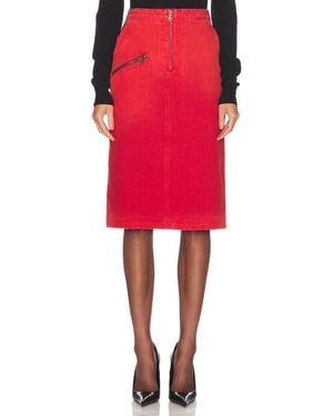 Willy Chavarria Workwear Zipped Skirt - Red