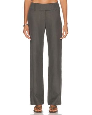 Enza Costa Twill Minimal Trouser - Gray