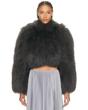 Alaïa Alaïa Alaϊa Fur Cropped Jacket - Black