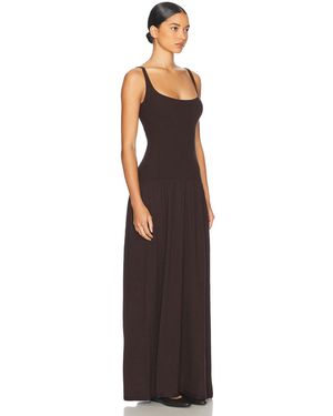 Helsa Sheer Knit Curve Maxi Dress in Blue | Lyst