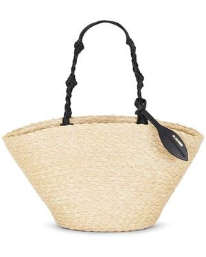 Jil Sander Small Tangle Bucket Bag - Natural