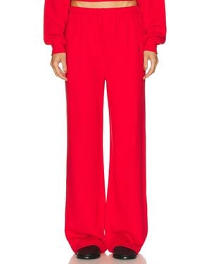 ÉTERNE Oversized Wide Leg Sweatpant - Red