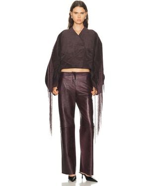 Christopher Esber Corduroy Cocoon Fringed Jacket - Multicolor