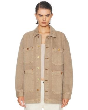 SLVRLAKE Denim Oversized Worker Jacket - Natural