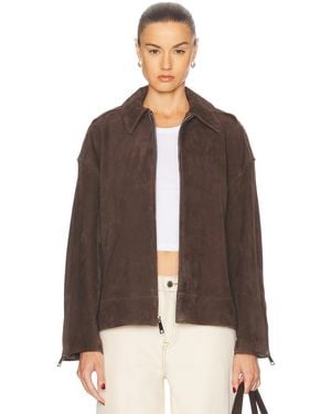 GRLFRND Alek Suede Jacket - Brown