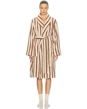 Parachute Terry Stripe Robe - White