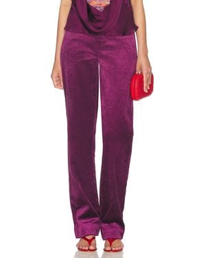 Christopher Esber Ava Sateen Corduroy Straight Leg Pant - Red