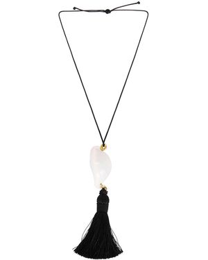 Timeless Pearly Conch Necklace - Black
