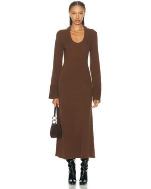 Loulou de Saison Ari Knit Maxi Dress - Brown