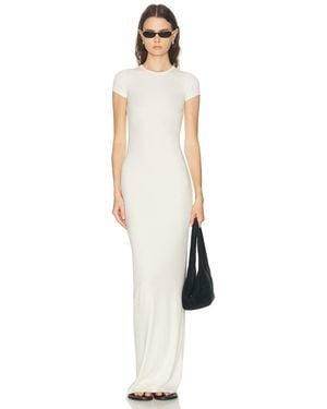 ÉTERNE Cap Sleeve Maxi Dress - White