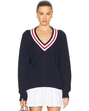 The Upside Renshaw Josette V Neck Sweater - Blue