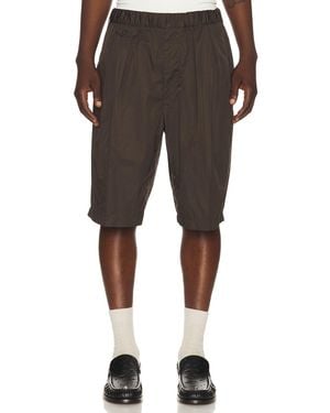 Beams Plus 2 Pleats Relax Shorts Nyco Twill - Black
