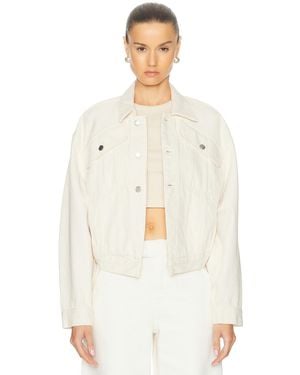 GRLFRND Amelia Oversized Cinched Waist Jacket - White