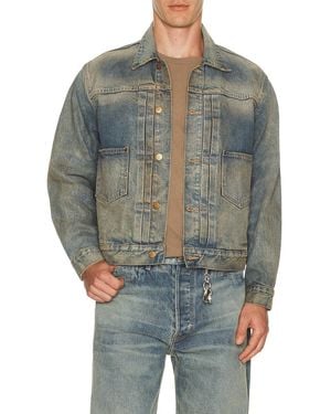 Brain Dead 1 4.75Oz Denim Trucker Jacket - Gray