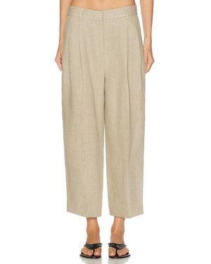 TOTEME Double Pleat Linen Trouser - Natural