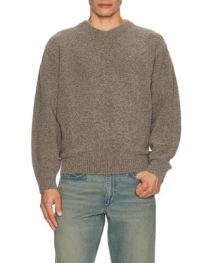LE17SEPTEMBRE Boucle Reverse Seam Pullover - Gray
