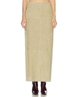 SRG Sonya Suede Skirt - Natural